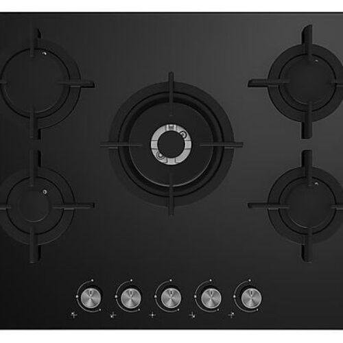 PIANO COTTURA GAS BEKO HILW75222S , 5 zone di cottura, dimensioni: L 75 cm, P 52,4 cm, Nero