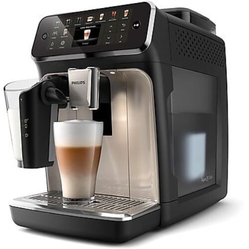 PHILIPS Series 5500 LatteGo EP5547/90 MACCHINA CAFFÈ AUTOMATICA, Nero, Cromato