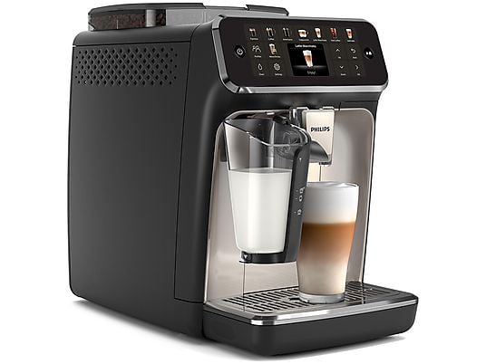 PHILIPS Series 5500 LatteGo EP5547/90 MACCHINA CAFFÈ AUTOMATICA, Nero, Cromato