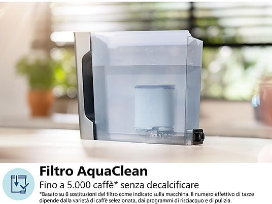 PHILIPS Series 5500 LatteGo EP5547/90 MACCHINA CAFFÈ AUTOMATICA, Nero, Cromato