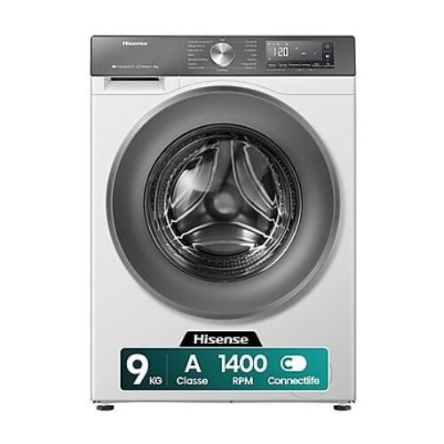 LAVATRICE Caricamento frontale HISENSE WF3S9043BW7, 9 kg, 1400 giri, 15 programmi, profondità 61 cm, livello di rumorosità 72 dB, motore inverter, classe A