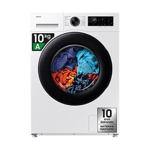 LAVATRICE SAMSUNG WW10FG5U34AEET , Caricamento frontale, 10 kg, 14 programmi, Profondità 57,5 cm, Giri 1400 rpm, Bianco, livello rumorosità centrifuga 72 dB(A), Classe A