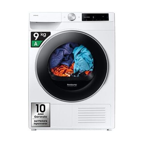 ASCIUGATRICE SAMSUNG DV90DG6845LEU3 Condensazione, 9 kg, profondità 60 cm, 64 dB(A), Bianco, Classe A